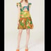 Farm Rio Women Caipirinha Mini Dress Size M Boho Floral Cotton Tiered Colorful