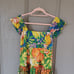 Farm Rio Women Caipirinha Mini Dress Size M Boho Floral Cotton Tiered Colorful