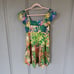 Farm Rio Women Caipirinha Mini Dress Size M Boho Floral Cotton Tiered Colorful
