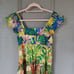 Farm Rio Women Caipirinha Mini Dress Size M Boho Floral Cotton Tiered Colorful