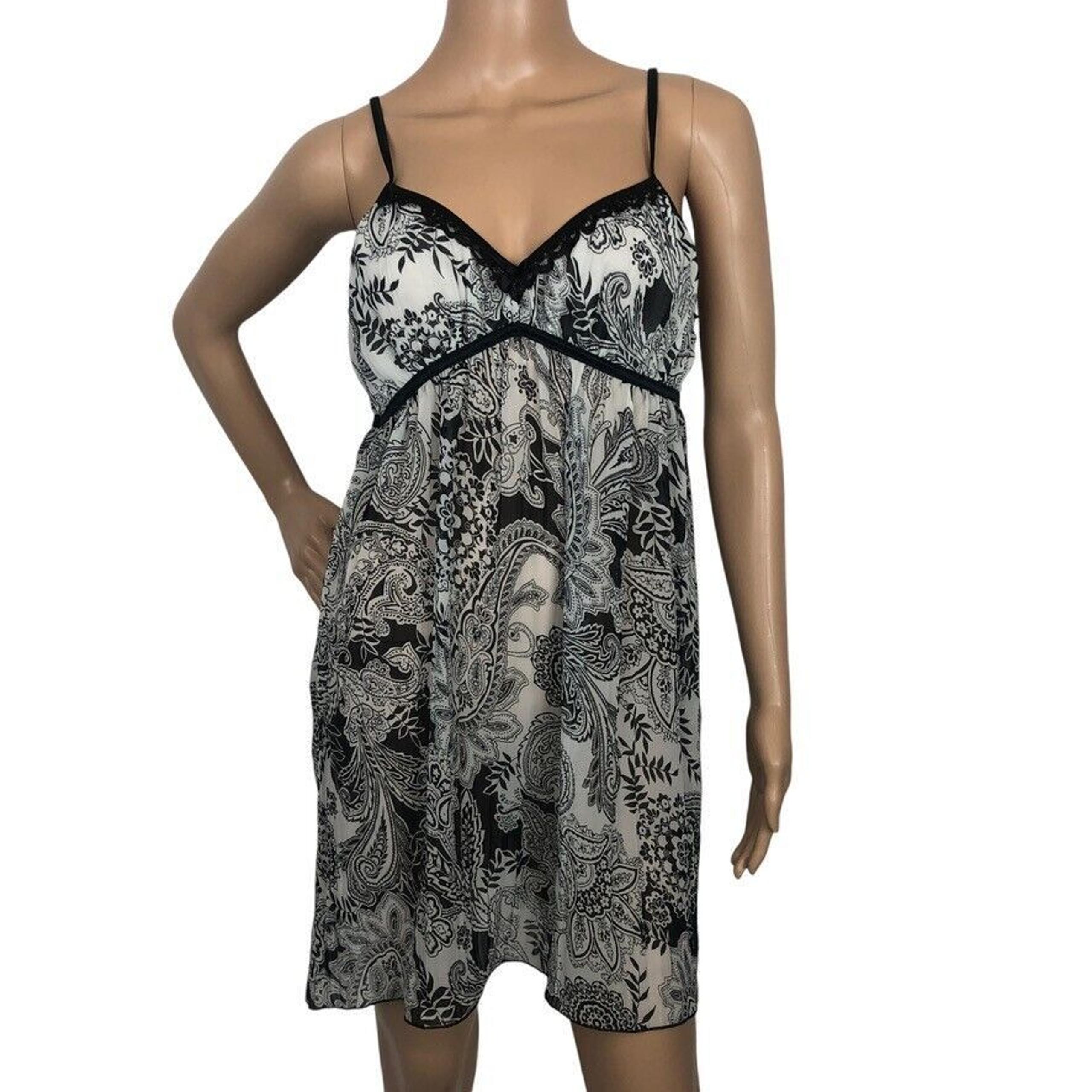 Apt 9 Intimates Paisley Print Chemise Nightgown Lingerie Dress Size M Y2K Sleep