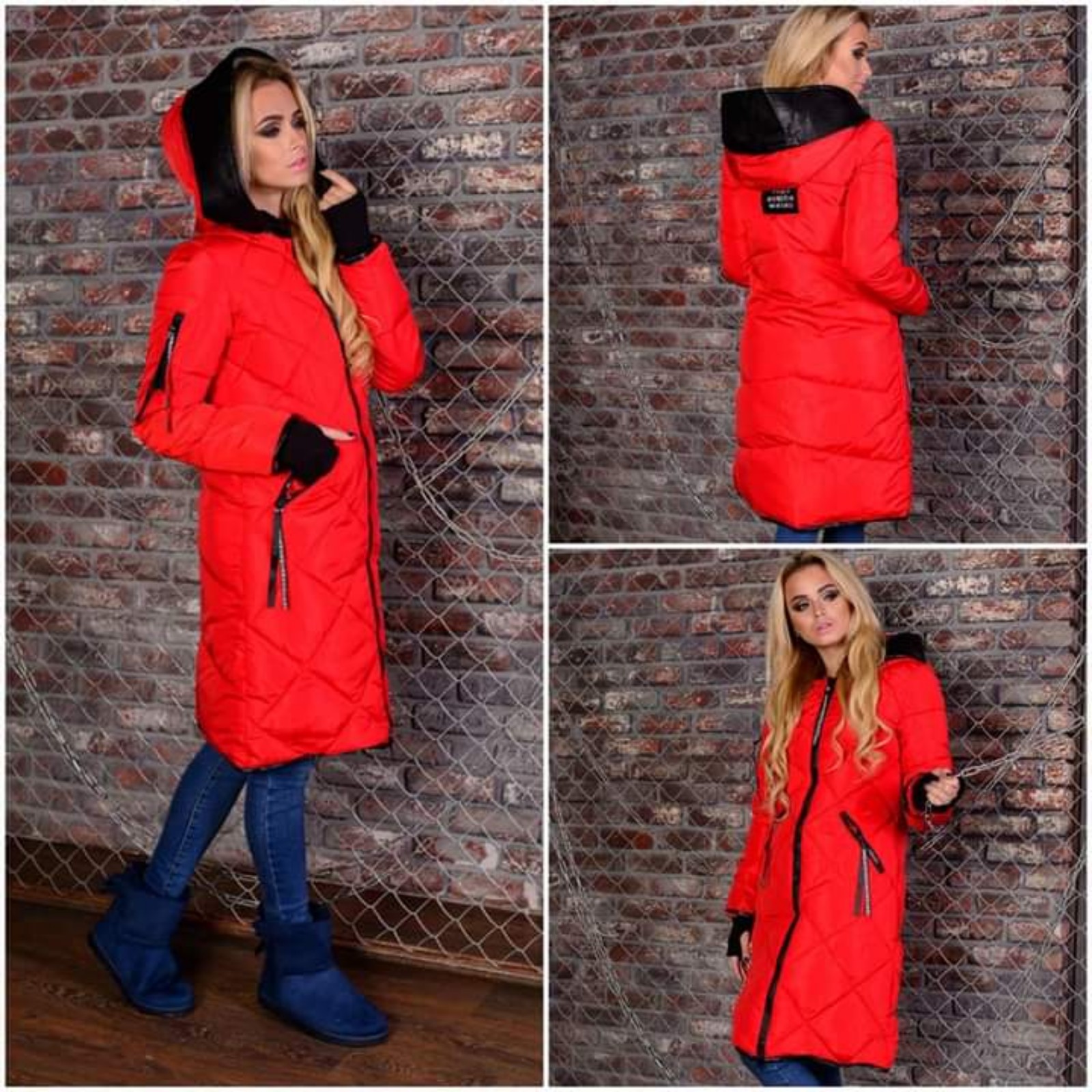 RED FASHION JACKET COAT NEW YORK TOKYO PARIS