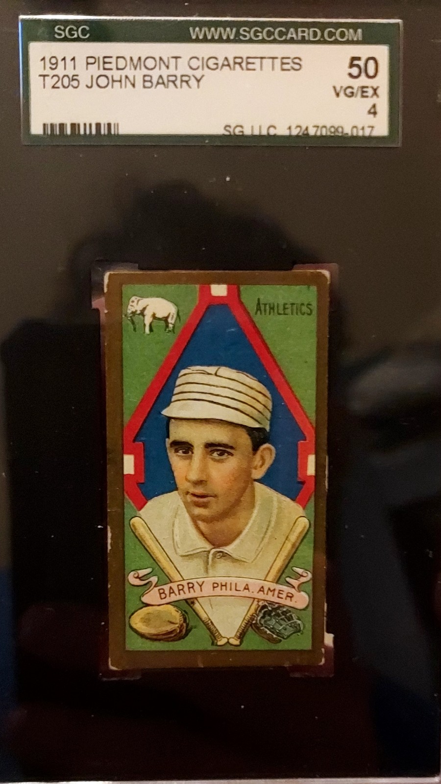 1911 T205 John Barry, SGC 4! Beautiful! Well Centered! Great Color!