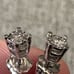 Dainty 10k white gold diamond stud earrings