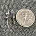 Dainty 10k white gold diamond stud earrings