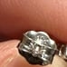 Dainty 10k white gold diamond stud earrings