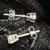 Dainty 10k white gold diamond stud earrings