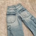 A.LAB Rave Cargo Giga Light Blue Denim Jeans Y2K-theme Embroidered Branding 28W