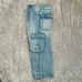 A.LAB Rave Cargo Giga Light Blue Denim Jeans Y2K-theme Embroidered Branding 28W
