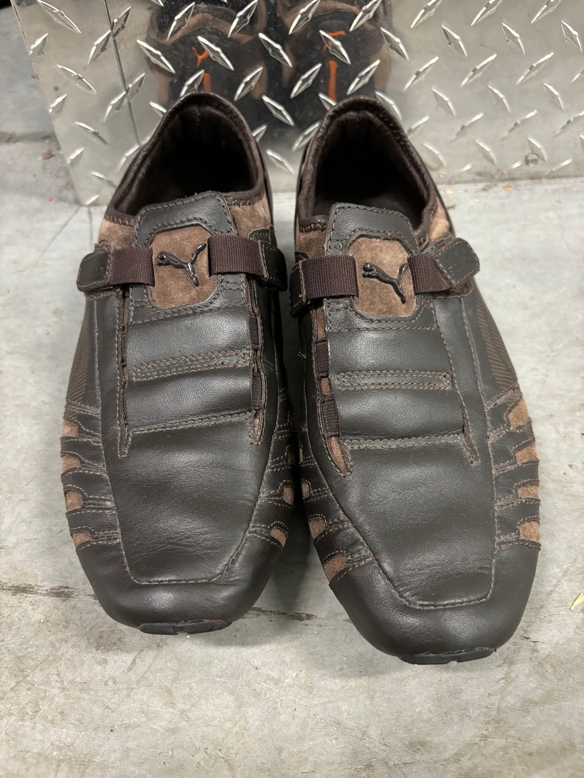 Puma Vedano Slip On Mens Active Sneakers Shoes Casual Brown 30381102 US 7 Uk 6