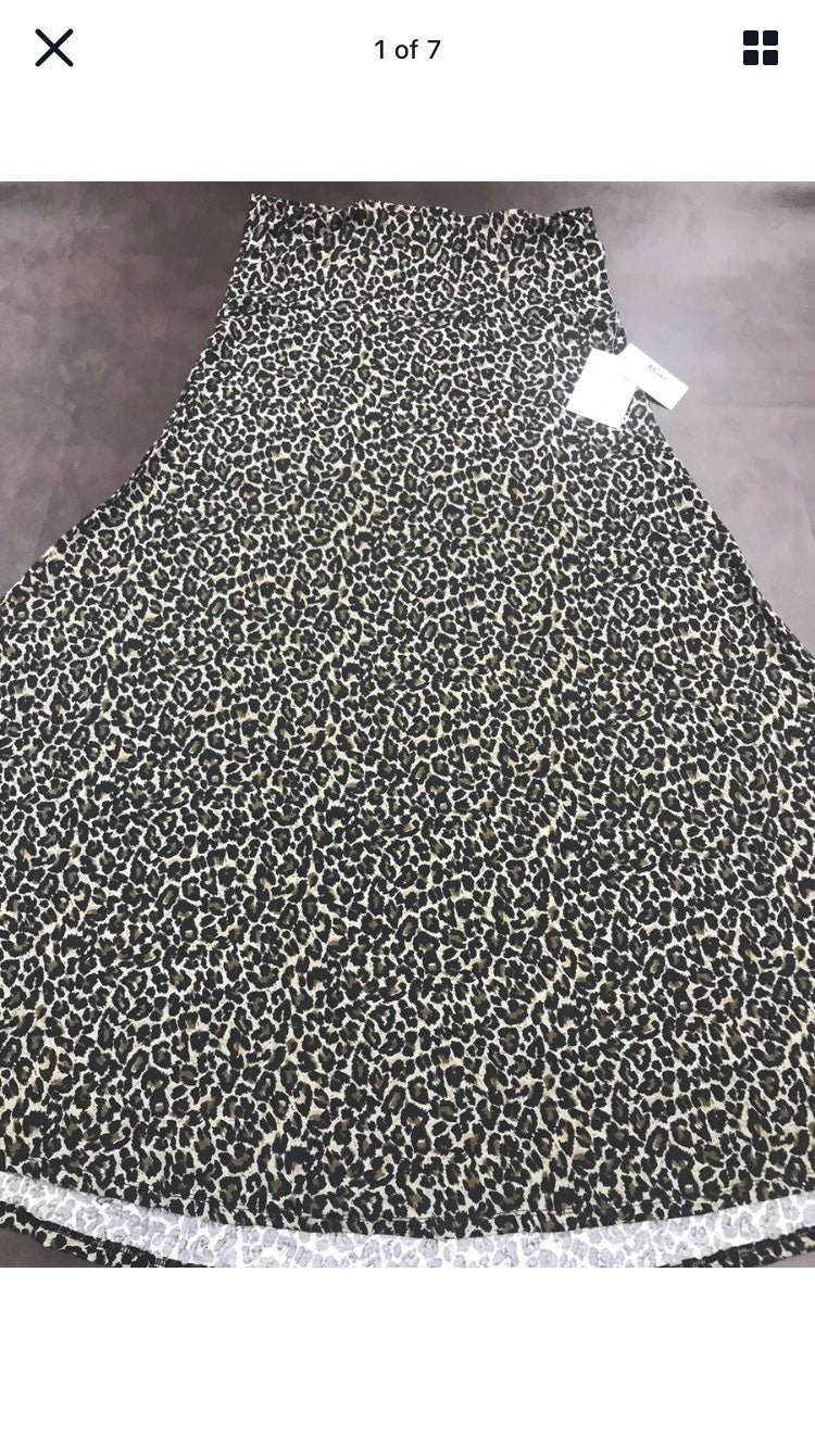 Cheetah Animal Print Maxi skirt Lularore XL 18/20 16/18 Extra Large LLR Unicorn