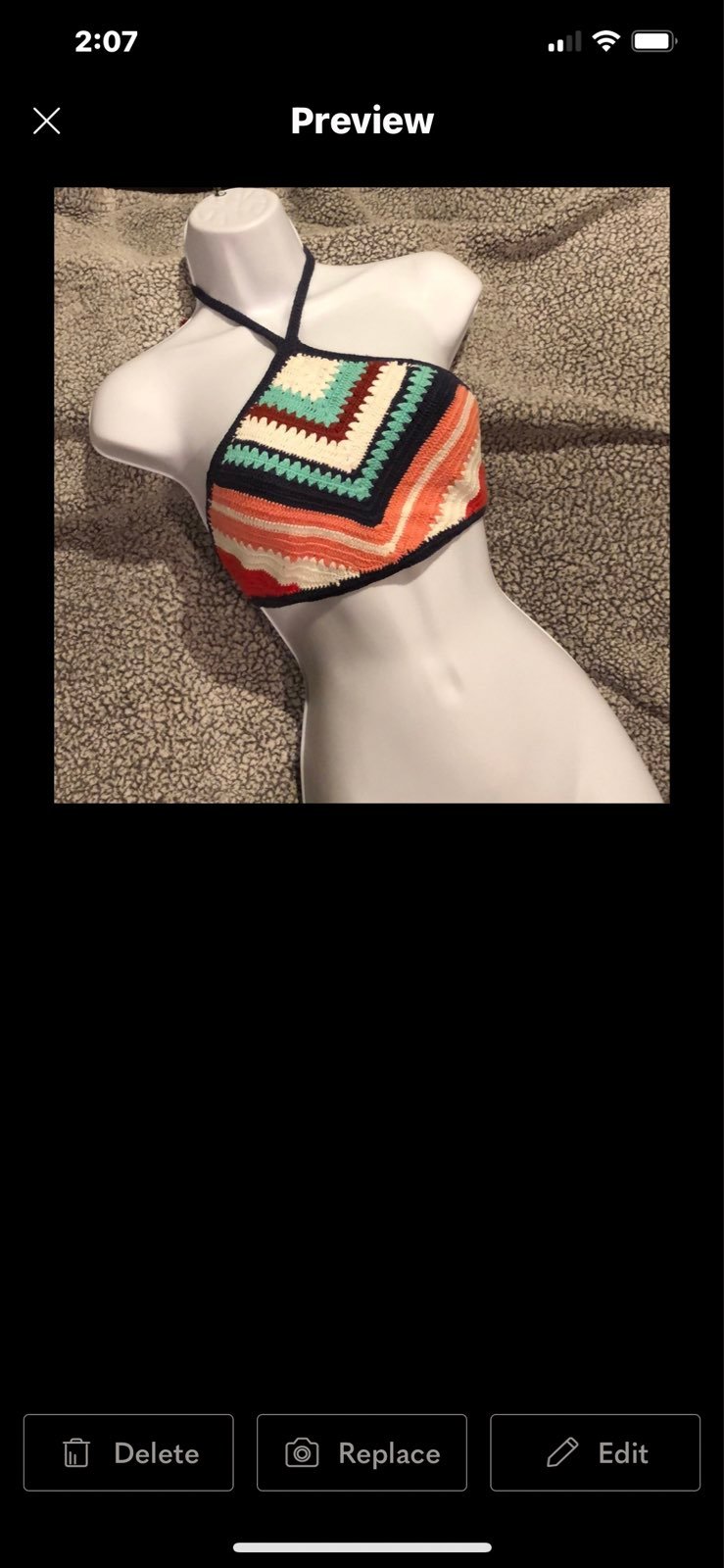 Aerie triangle halter top