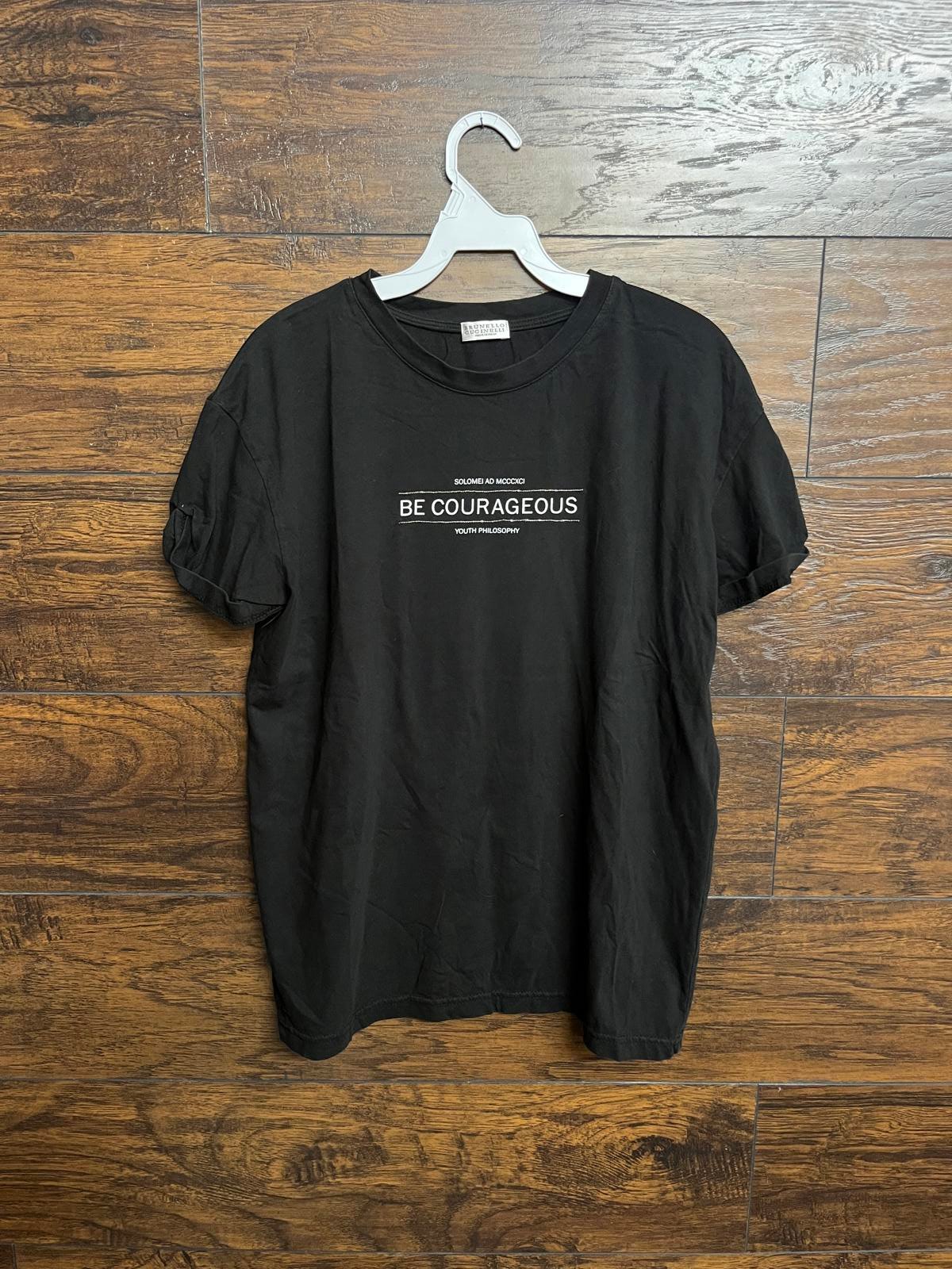 Brunello Cucinelli Junior Tee Be Courageous Woman's T-shirt