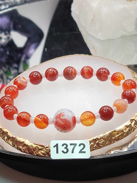REAL NATURAL RED CARNELIAN BRACELET #1372