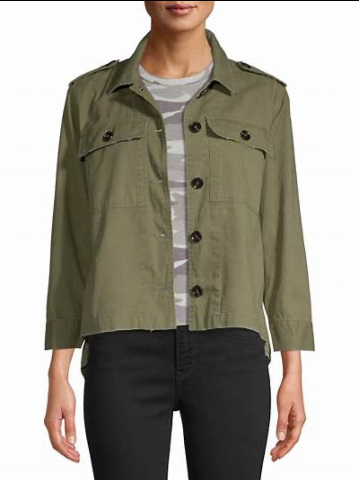 Alexander Jordan Women's Fray Hem Utility Jacket