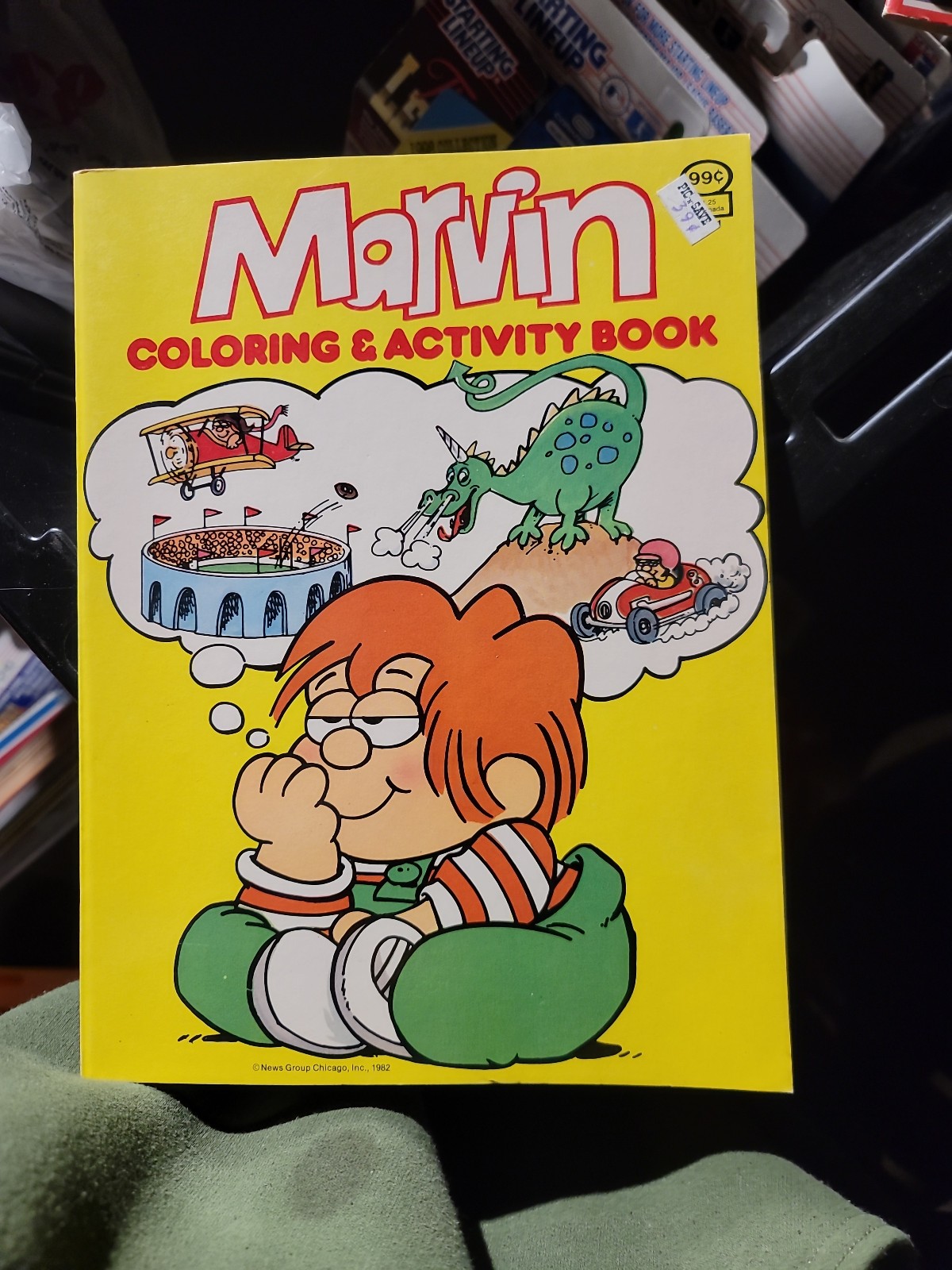 1982 Extremely Rare Vintage Marvin Coloring Book