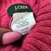 Vintage J Crew Cable Knit Turtleneck Sweater Wool Rabbit Cashmere Pink Y2K Small