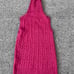 Vintage J Crew Cable Knit Turtleneck Sweater Wool Rabbit Cashmere Pink Y2K Small