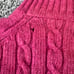 Vintage J Crew Cable Knit Turtleneck Sweater Wool Rabbit Cashmere Pink Y2K Small