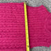 Vintage J Crew Cable Knit Turtleneck Sweater Wool Rabbit Cashmere Pink Y2K Small