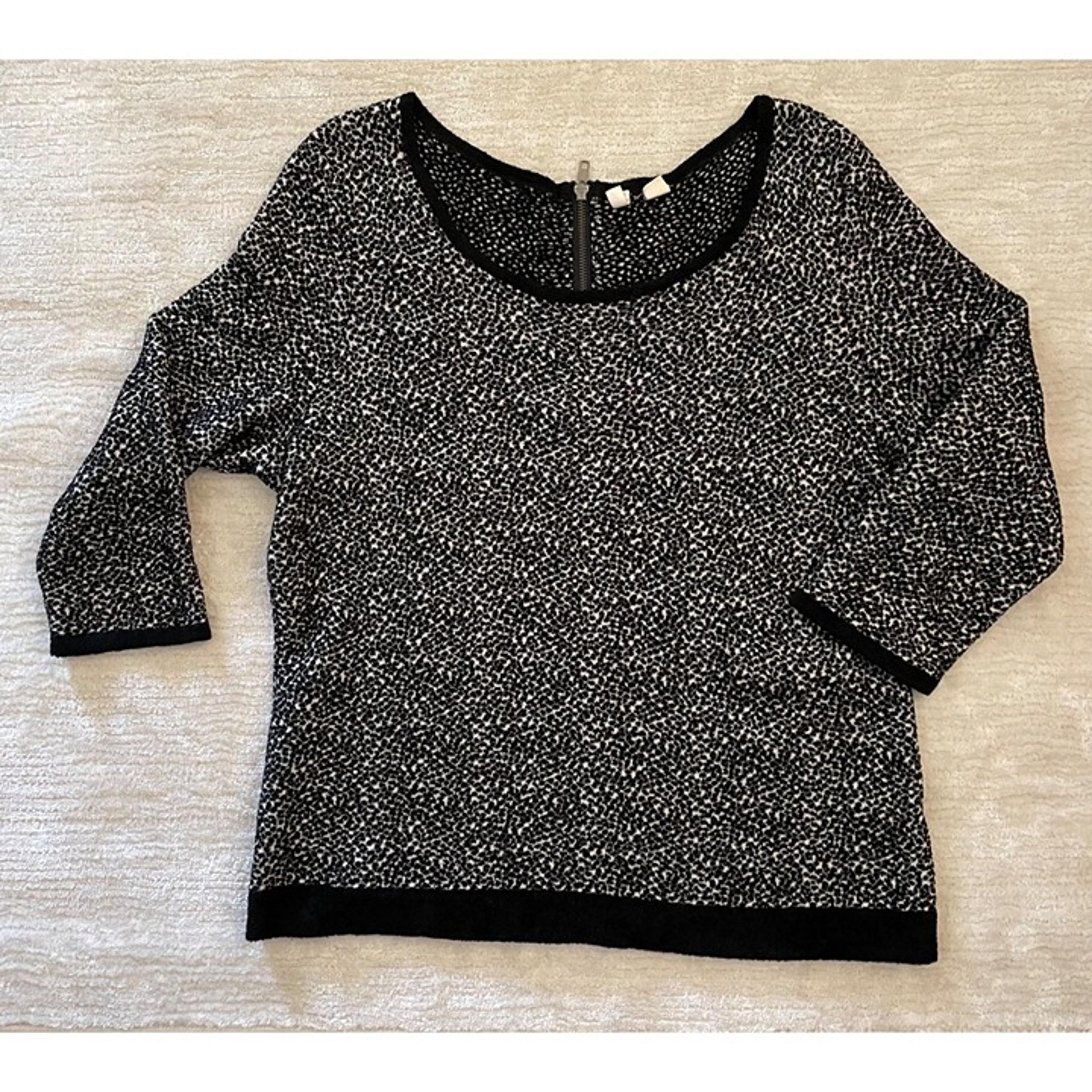 Anthropologie Moth Womens Pullover Sweater XL 3/4 Length Sleeve Scoop Neck
