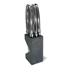 Laguiole Steak Knife Set in Black Block - 6