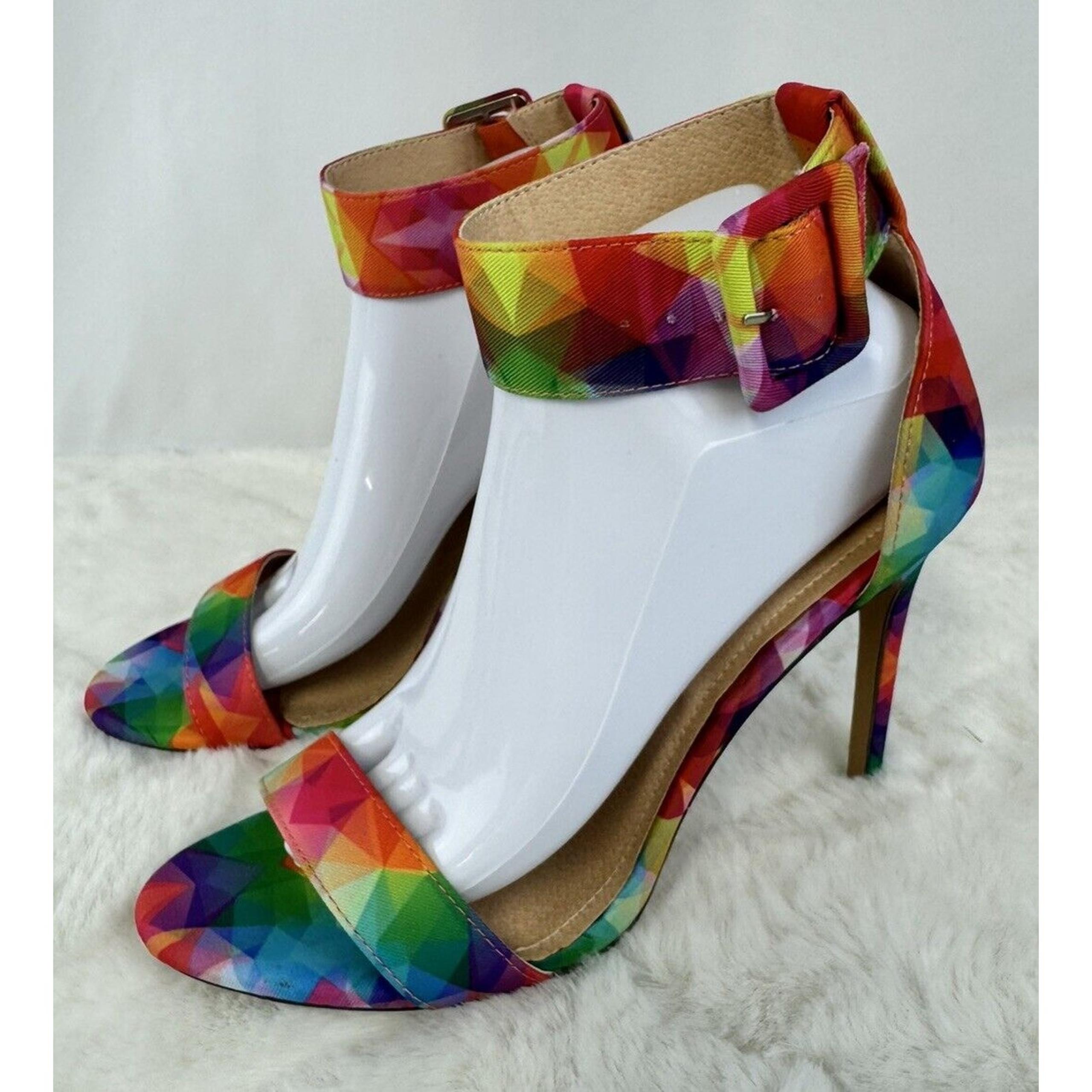 Liliana Heels Women's Size 10 Multicolor Ankle Strap