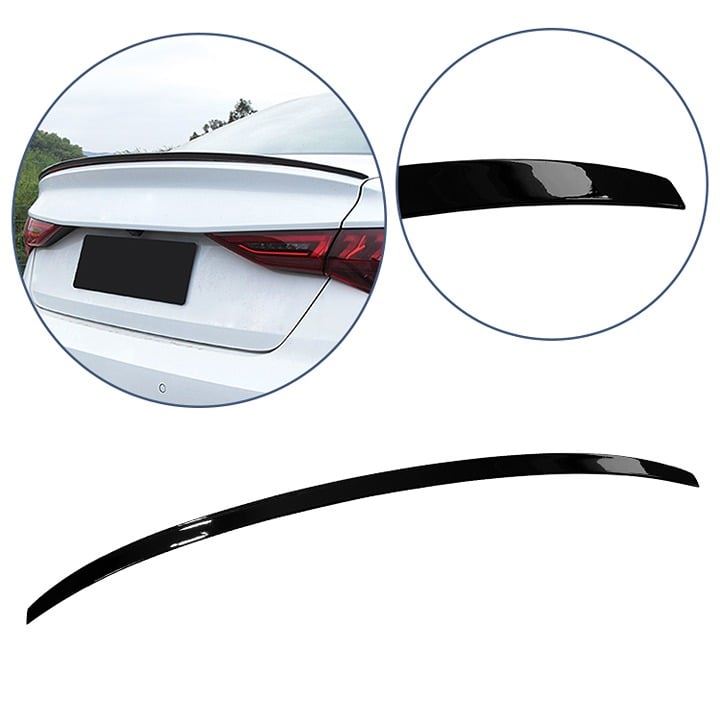 For 2021+ AUDI A3 Sedan Rear Spoiler PG S3 Style Gloss Black Brand New