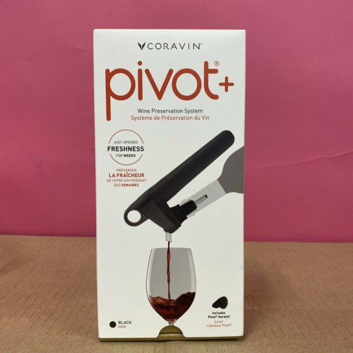 Coravin Pivot+ Wine Preservation System w/ Aerator Black