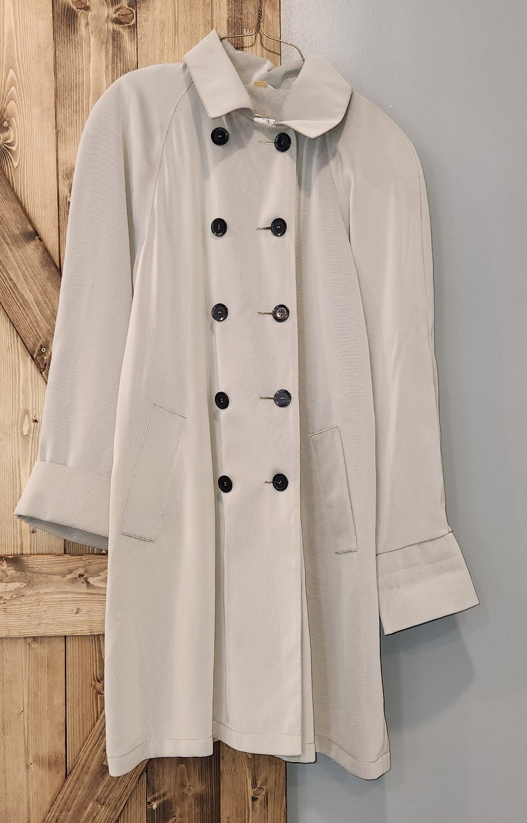 Vintage 1990s New York Harbor Trench Coat / Overcoat / Streetwear / Souvenir Jac