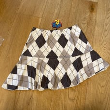 Omighty - Argyle Asymmetrical Mini Rara Skirt in Black
