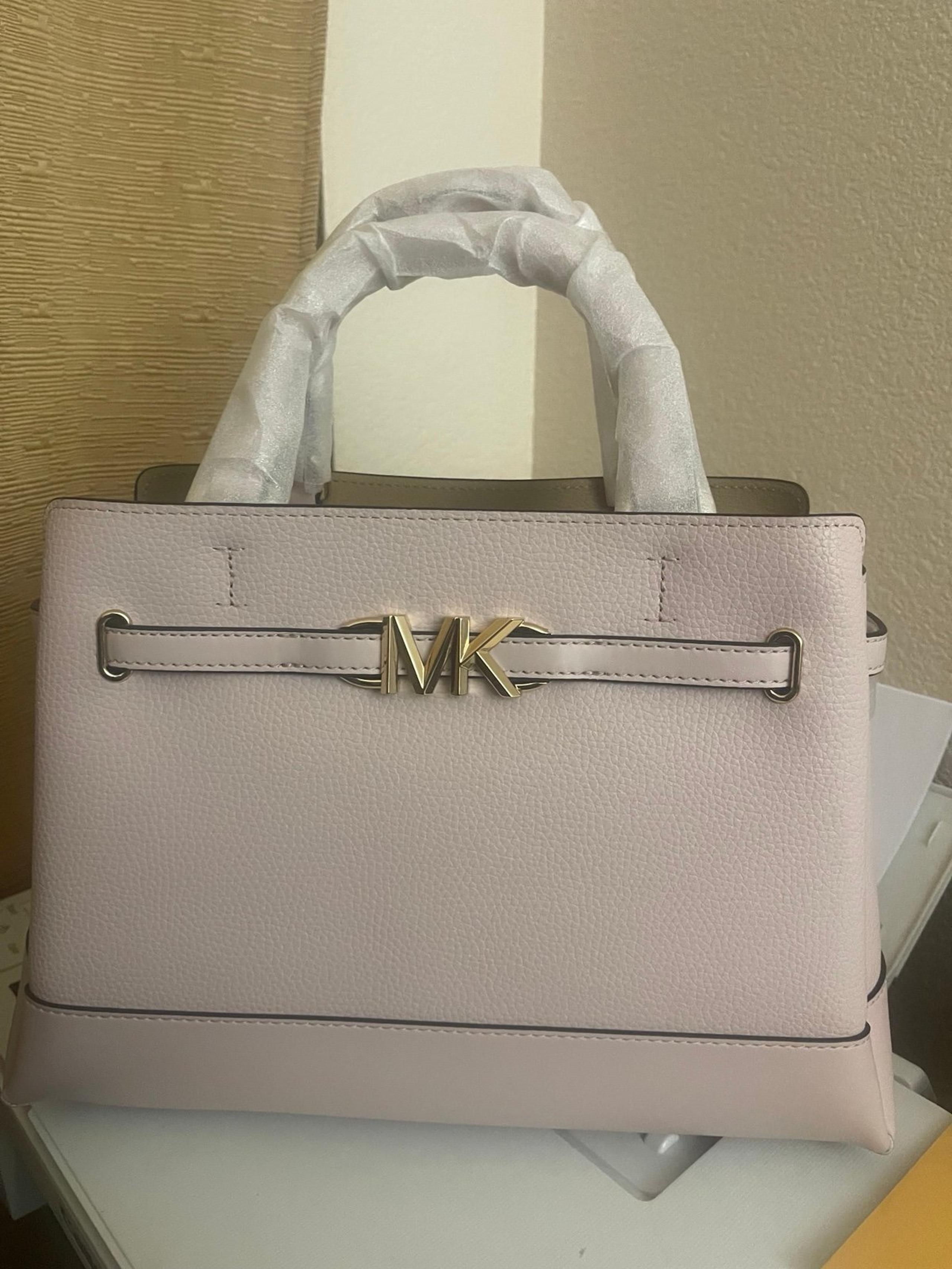 Michael Kors Reed Large Leather Belted Satchel - Powder Blush