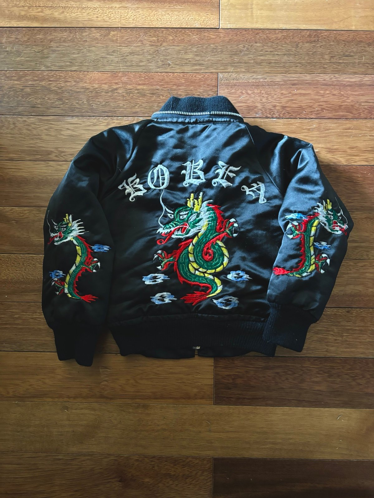 Vintage Korea Souvenier Satin Bomber Kids 2T