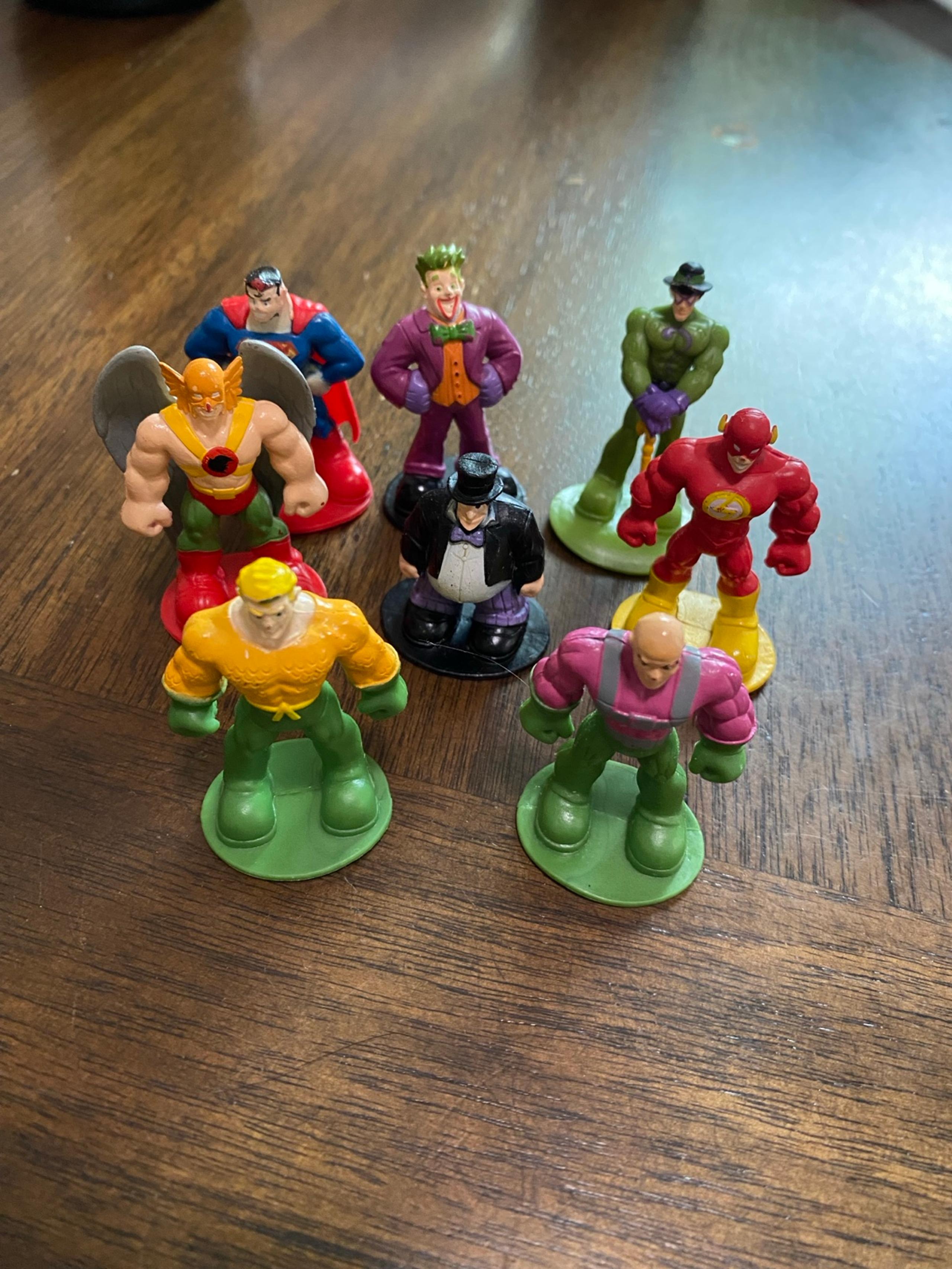 DC Comics 2" Super Heros Mini Figures Lot of 8 Cake Toppers
