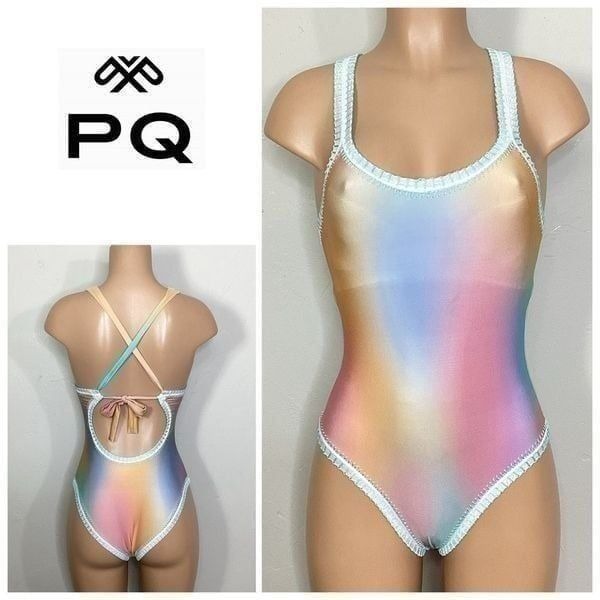New. PQ Platinum golden hour crochet trim one piece. Small. 168
