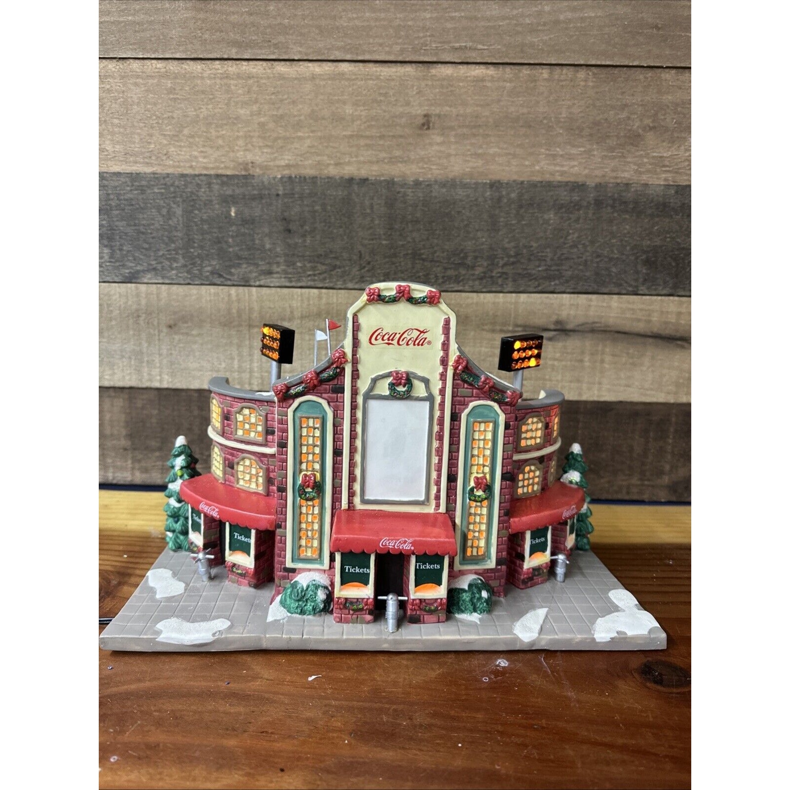 Coca-Cola Main Street Collection Stadium Christmas Village Baseball Football