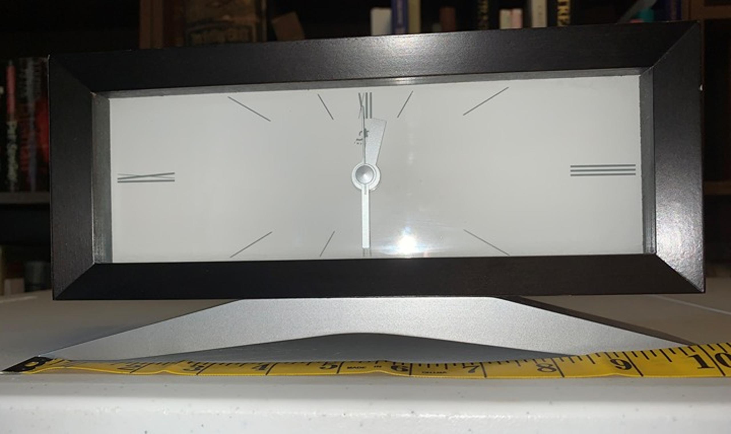 VERY Hard to Find Infinity Instruments Footed Rectangular Desk/Table Clock