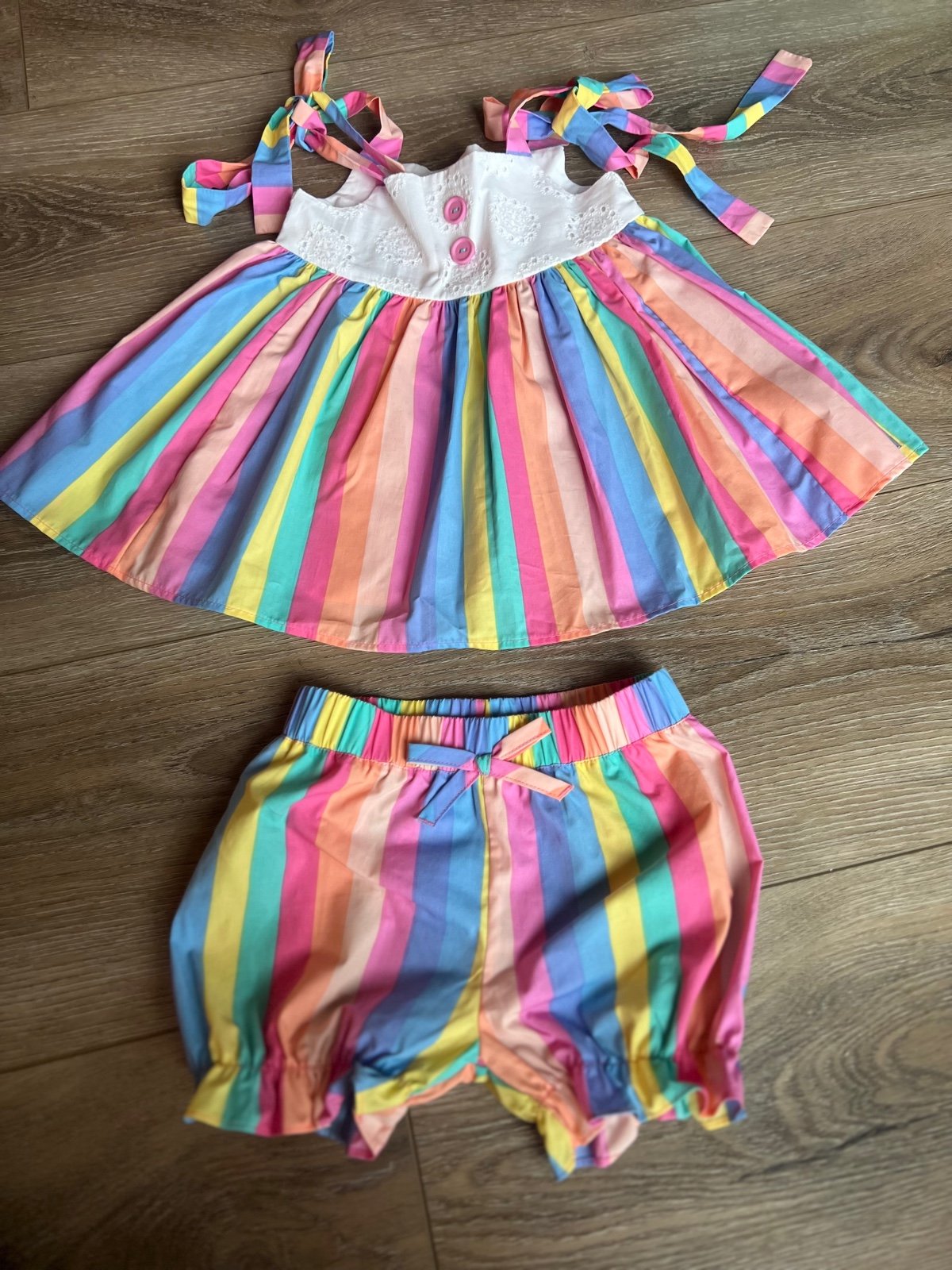 Eleanor Rose Magical Stripes Elliana Top 2T and Blythe Bloomer Shorts 3T
