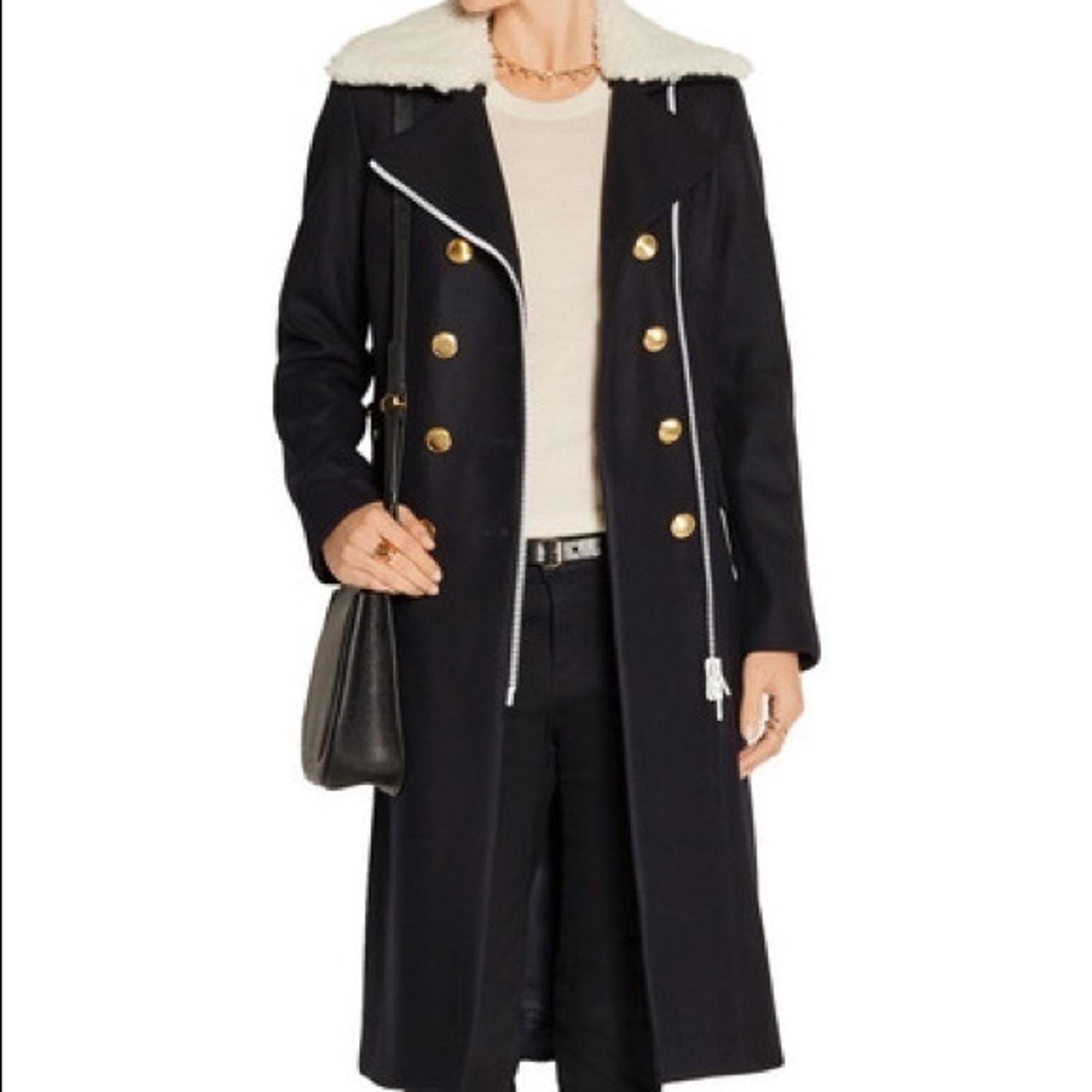 Rag & Bone Sullivan Coat with removable shearling Collar size 2