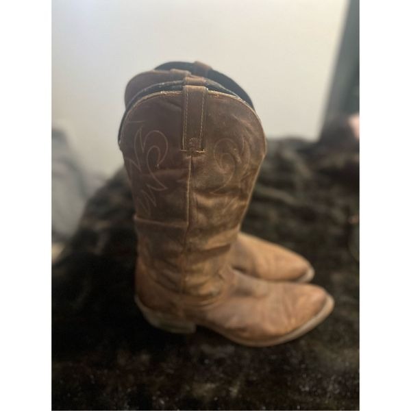 Durango Brown Distressed Leather Western Cowboy Pull-On Mens Boots Size 12 D