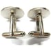 Vintage Gibdock Cufflinks European Ship Repair Company Silver Tone Red Enamel