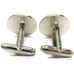 Vintage Gibdock Cufflinks European Ship Repair Company Silver Tone Red Enamel