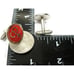 Vintage Gibdock Cufflinks European Ship Repair Company Silver Tone Red Enamel