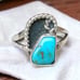 Antique sterling Navajo turquoise ring