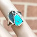 Antique sterling Navajo turquoise ring