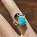 Antique sterling Navajo turquoise ring