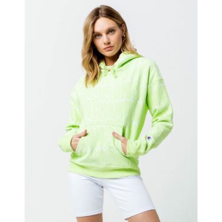 Champion Bubble Letter Hoodie Reverse Weave