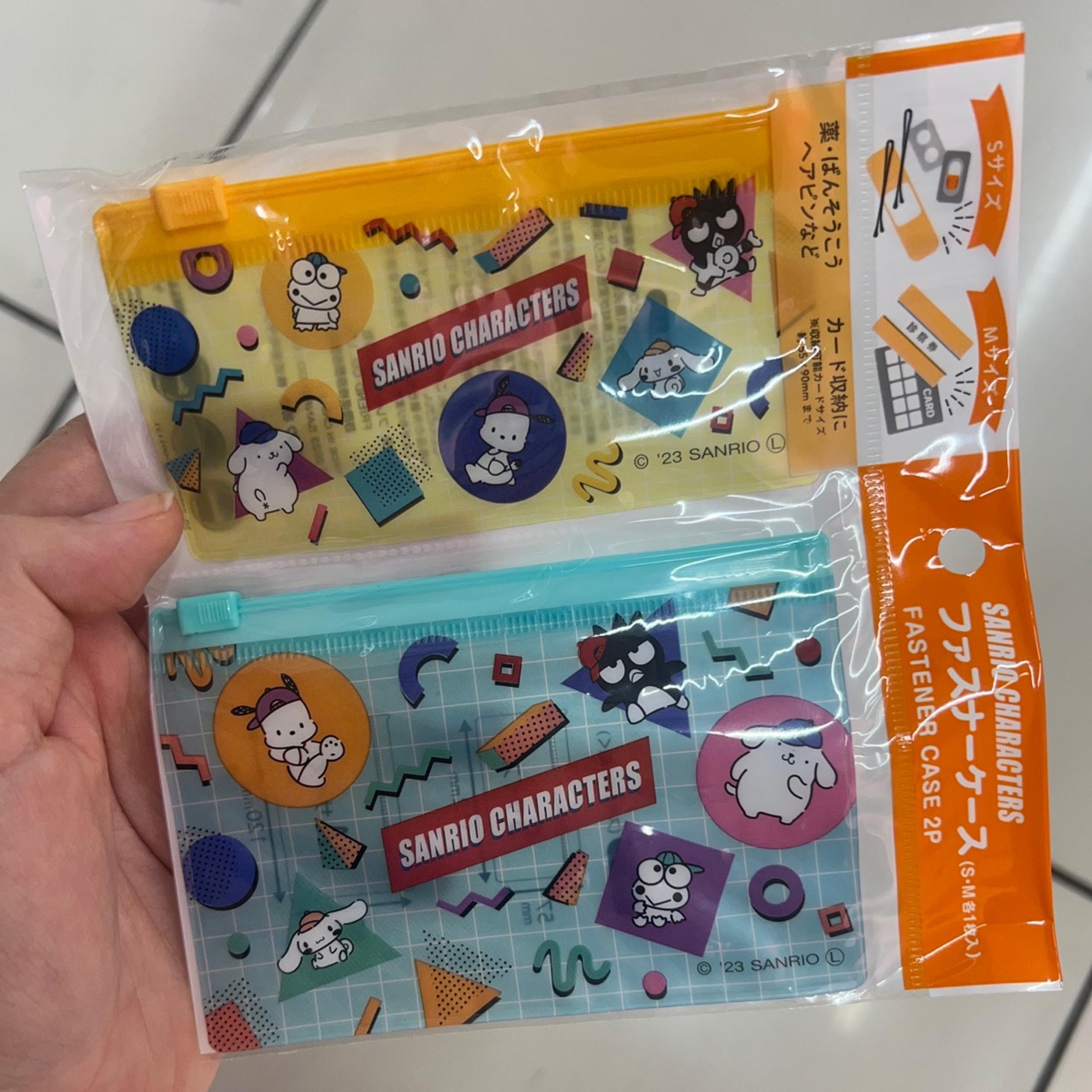NEW Sanrio 2 zip pouches Cinnamaroll Pochacco pompompurrin friends