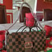 Brown Checkered Denim Handbag