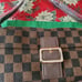 Brown Checkered Denim Handbag